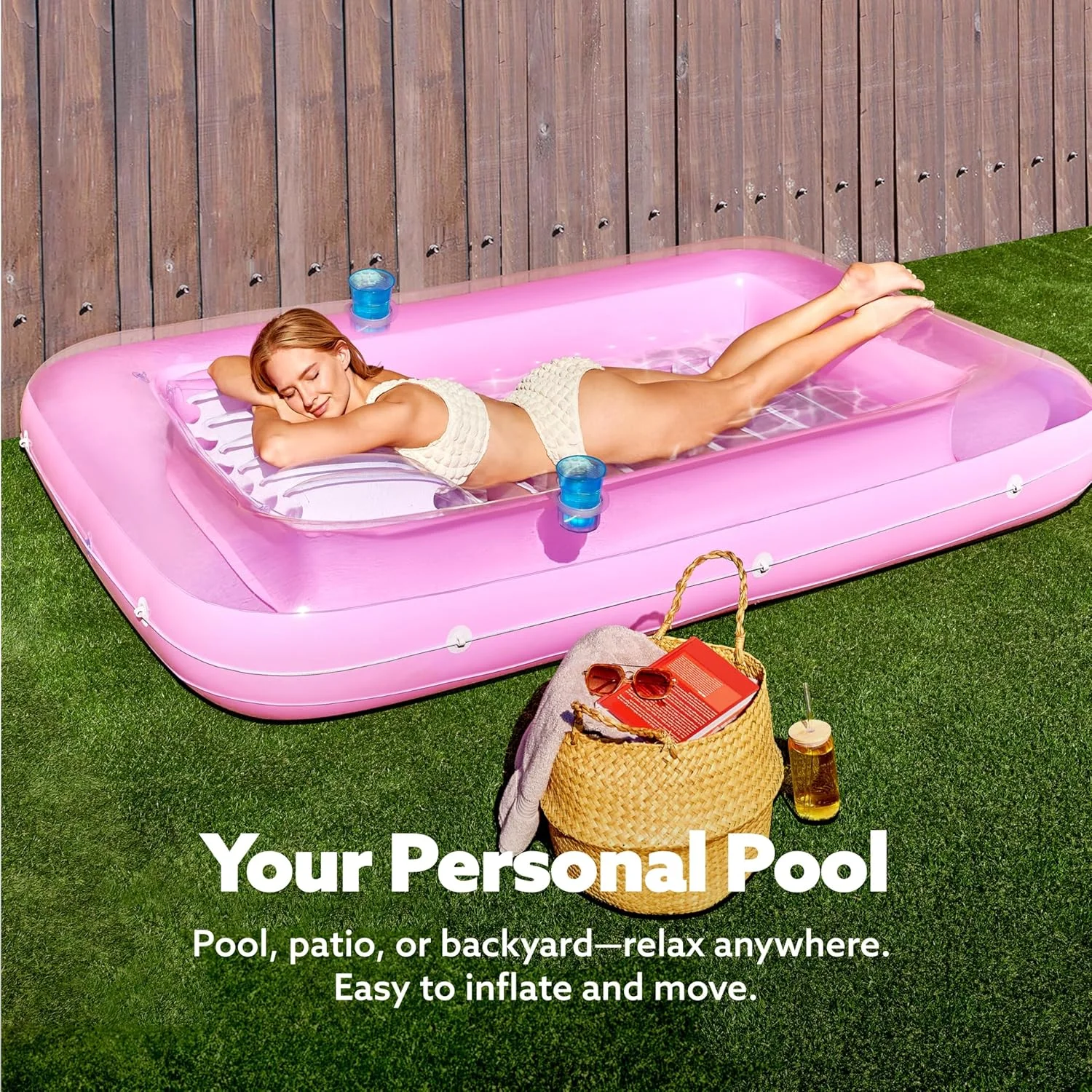 استخر آفتاب بادی اسلوش، 2.1 در 1.4 متر، استخر حمام آفتاب، تشک بادی استخر، حمام آفتاب با کوسن جداشدنی، تشک بادی آبی برای بزرگسالان، تفریح تابستانی، مهمانی آبی صورتی سفید استخر آفتاب بادی اسلوش، 2.1 در 1.4 متر، استخر حمام آفتاب، تشک بادی استخر، حمام آفتاب با کوسن جداشدنی، تشک بادی آبی برای بزرگسالان، تفریح تابستانی، مهمانی آبی صورتی سفید