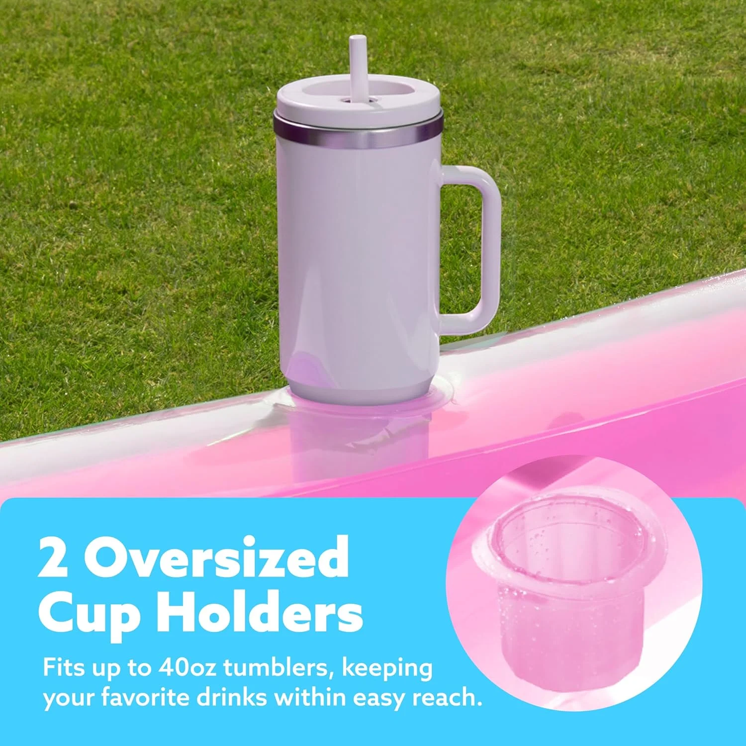 استخر آفتاب بادی اسلوش، 2.1 در 1.4 متر، استخر حمام آفتاب، تشک بادی استخر، حمام آفتاب با کوسن جداشدنی، تشک بادی آبی برای بزرگسالان، تفریح تابستانی، مهمانی آبی صورتی سفید استخر آفتاب بادی اسلوش، 2.1 در 1.4 متر، استخر حمام آفتاب، تشک بادی استخر، حمام آفتاب با کوسن جداشدنی، تشک بادی آبی برای بزرگسالان، تفریح تابستانی، مهمانی آبی صورتی سفید