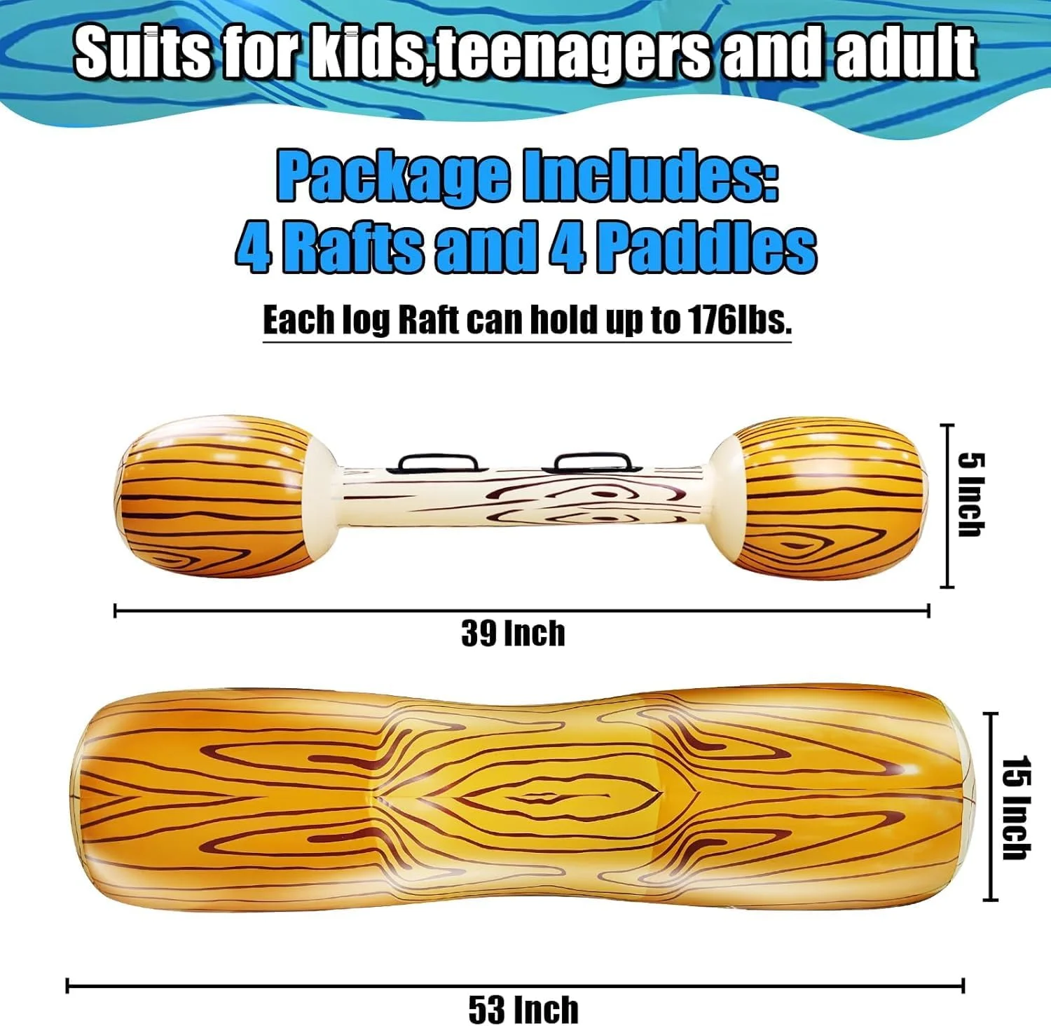 اسباب بازی های بادی جامبو سوپر اوتز 8 عددی، بازی های استخری شناور ردیفی برای 4 بازیکن، مناسب بزرگسالان، کودکان و نوجوانان، اندازه فوق العاده بزرگ، شناورهای استخری سواری نبرد، لوازم ورزش های آبی مهمانی استخر شنا تابستانی خانوادگی