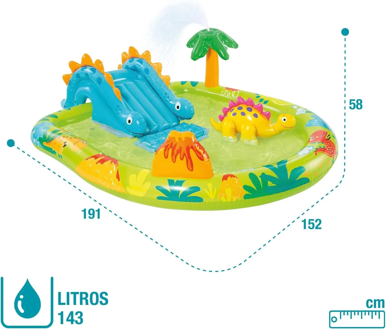 مرکز بازی بادی ساندوکی Little Dino به همراه سرسره