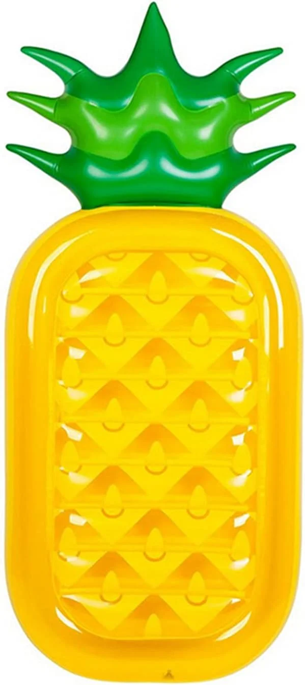 تخت بادی شناور روی آب اسکیدو طرح آناناس مناسب استخر و ساحل، اسباب بازی مهمانی شنا، تشک بادی بزرگ