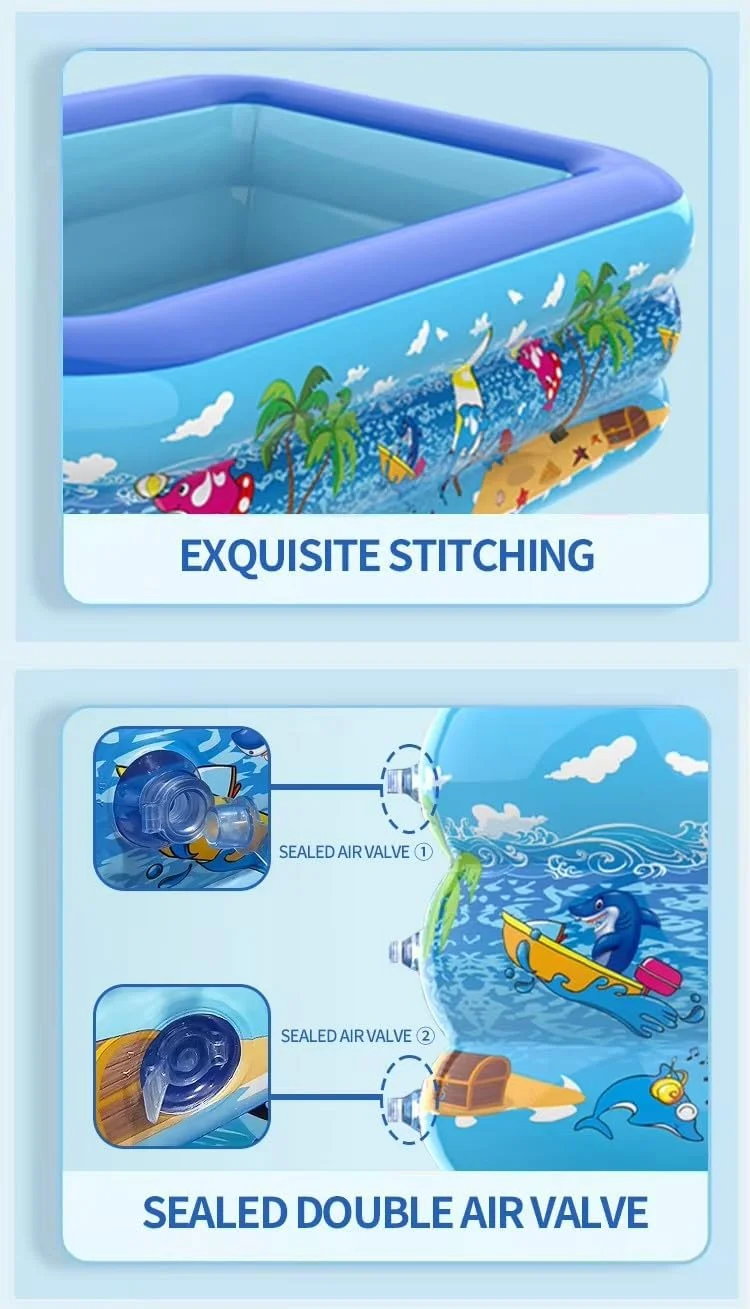 استخر بادی SLEEPHEAD® برای کودکان و بزرگسالان، استخرهای شنای حیاط خلوت باغ در فضای باز، استخر پارویی برای کودکان نوپا، حیاط خلوت باغ، مهمانی آب تابستانی، 205 * 125 * 50 سانتی متر