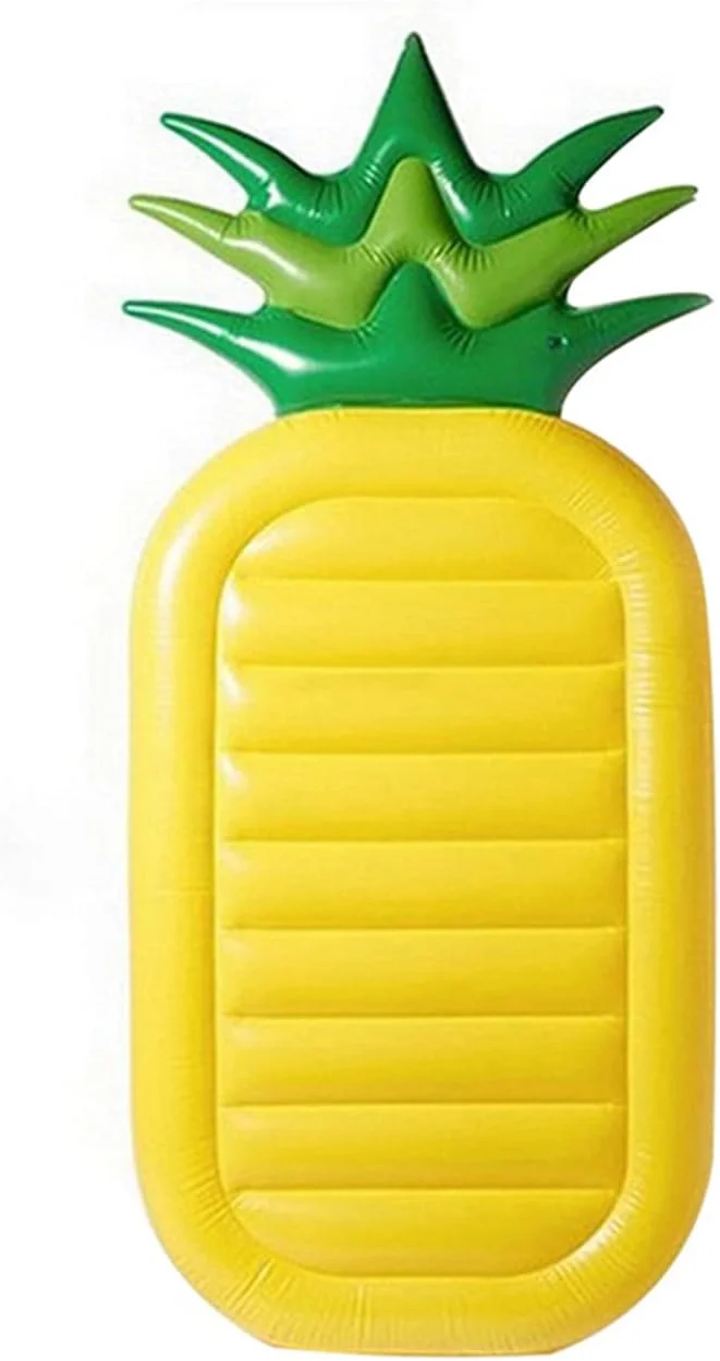 تخت بادی شناور روی آب اسکیدو طرح آناناس مناسب استخر و ساحل، اسباب بازی مهمانی شنا، تشک بادی بزرگ