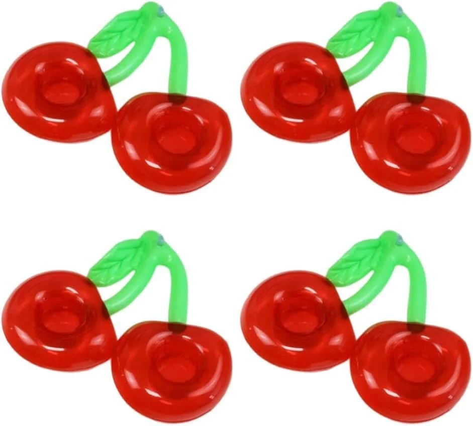 نگهدارنده بادی نوشیدنی NimbusNote طرح گیلاس، شناور نوشیدنی استخر، نگهدارنده لیوان بادی برای مهمانی استخر و جکوزی، 4 عدد