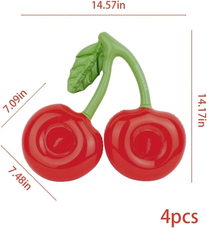 نگهدارنده بادی نوشیدنی NimbusNote طرح گیلاس، شناور نوشیدنی استخر، نگهدارنده لیوان بادی برای مهمانی استخر و جکوزی، 4 عدد