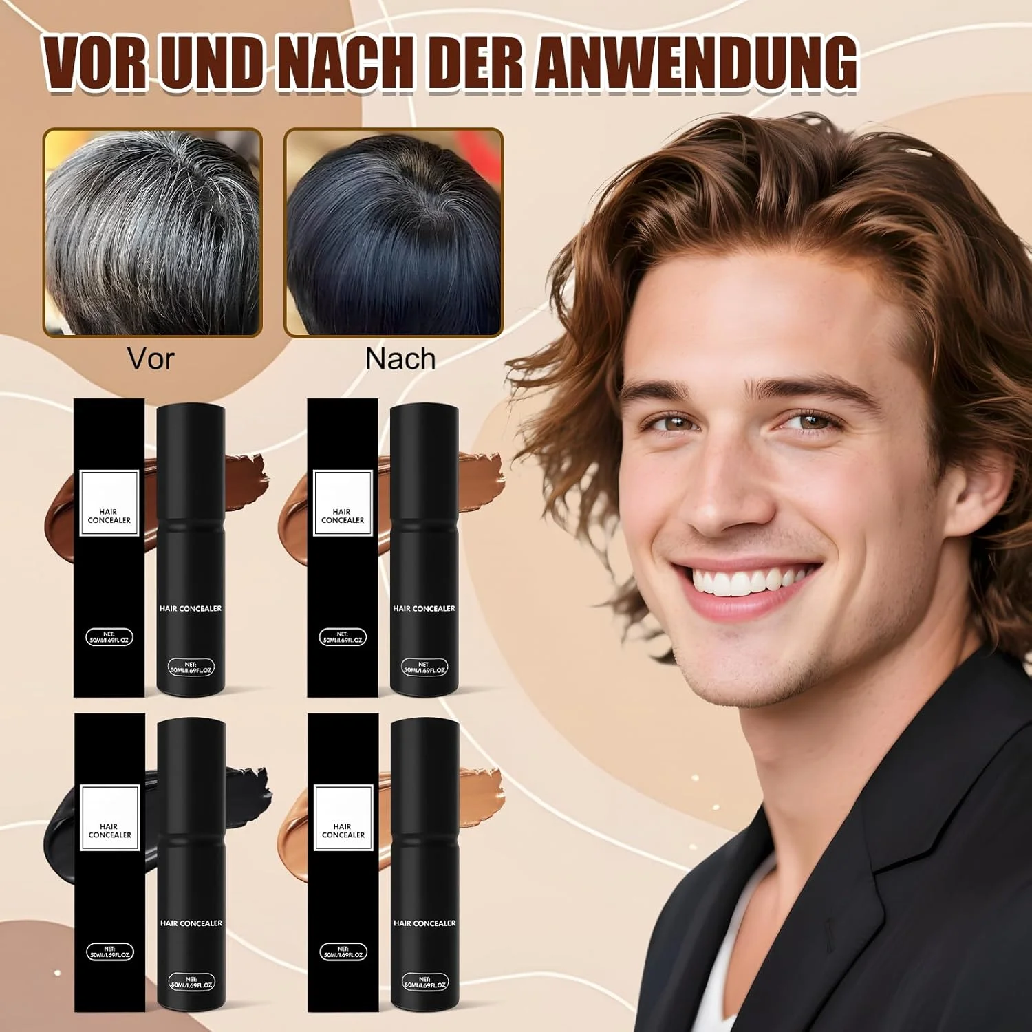 کرم پوشش دهنده مو تیونو، کرم ریشه طبیعی، کانسیلر پوست سر 50 میلی لیتری، کرم پرکننده خط مو، ضد آب، ماندگاری طولانی، برای موهایی با ظاهر پرتر (مشکی) کرم پوشش دهنده مو تیونو، کرم ریشه طبیعی، کانسیلر پوست سر 50 میلی لیتری، کرم پرکننده خط مو، ضد آب، ماندگاری طولانی، برای موهایی با ظاهر پرتر (مشکی)