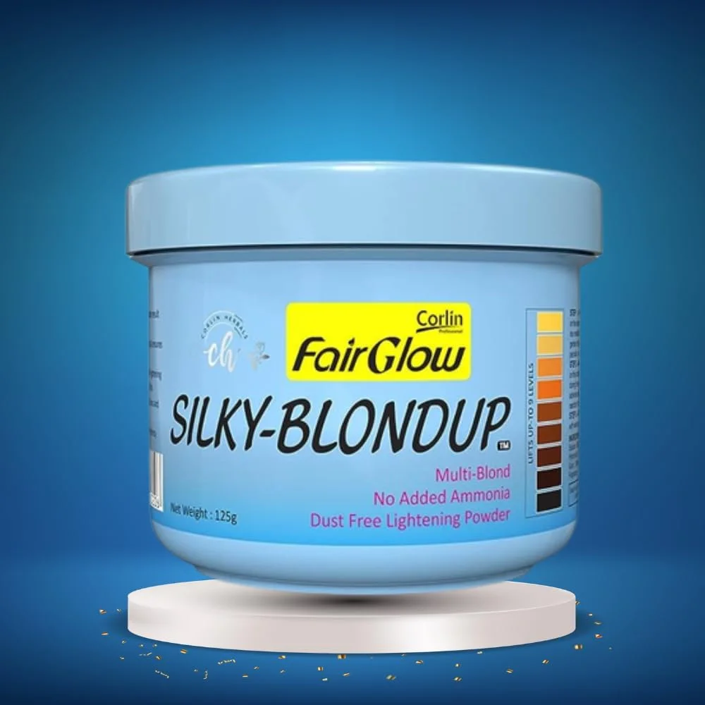 پودر بلوندور کورلین فیر گلو سیلکی بلوندآپ 125 گرمی | روشن کننده تا 9 درجه | مناسب آقایان و بانوان پودر بلوندور کورلین فیر گلو سیلکی بلوندآپ 125 گرمی | روشن کننده تا 9 درجه | مناسب آقایان و بانوان