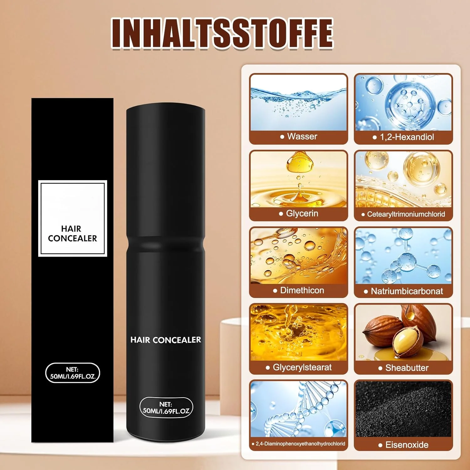 کرم پوشش دهنده مو تیونو، کرم ریشه طبیعی، کانسیلر پوست سر 50 میلی لیتری، کرم پرکننده خط مو، ضد آب، ماندگاری طولانی، برای موهایی با ظاهر پرتر (مشکی) کرم پوشش دهنده مو تیونو، کرم ریشه طبیعی، کانسیلر پوست سر 50 میلی لیتری، کرم پرکننده خط مو، ضد آب، ماندگاری طولانی، برای موهایی با ظاهر پرتر (مشکی)