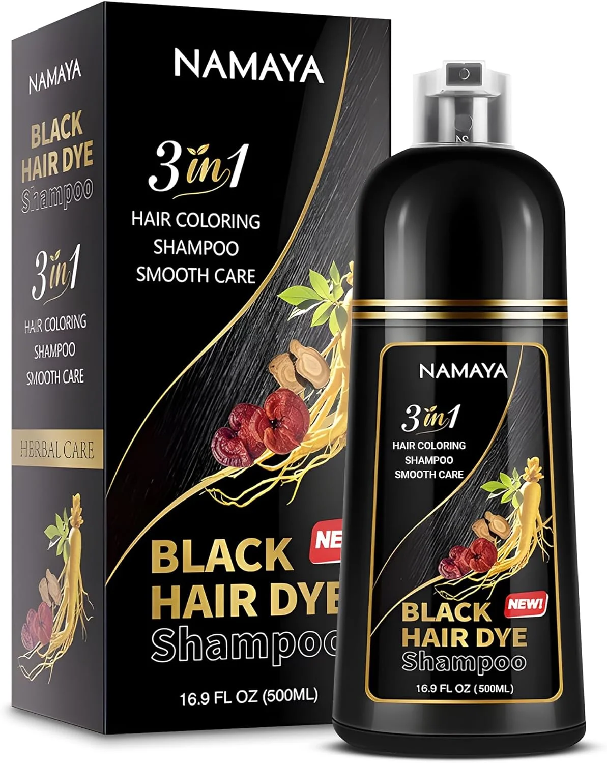 شامپو رنگ موی مشکی - 500 میلی لیتر - پوشش موهای سفید، مرطوب کننده و پاک کننده - با مواد طبیعی - برای آقایان و خانم ها شامپو رنگ موی مشکی - 500 میلی لیتر - پوشش موهای سفید، مرطوب کننده و پاک کننده - با مواد طبیعی - برای آقایان و خانم ها