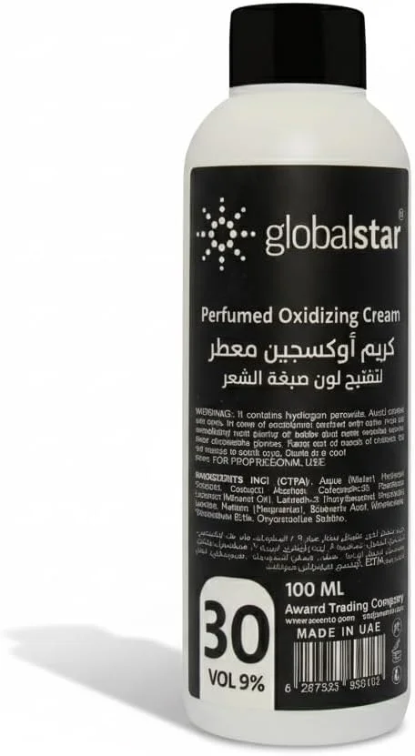 اکسیدان مو گلوبال استار، 30% اکسیژن، 100 میلی لیتر اکسیدان مو گلوبال استار، 30% اکسیژن، 100 میلی لیتر