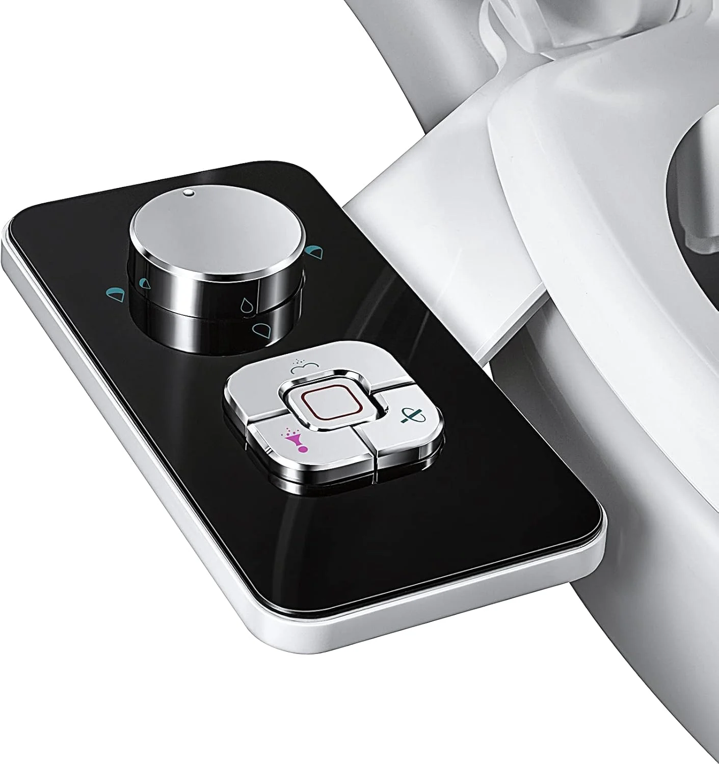 توالت شوی غیر برقی سامودرا - توالت شوی آب سرد با کنترل فشار، دارای دو نازل خود تمیز شونده جمع شونده برای شستشوی جلو و عقب - مشکی