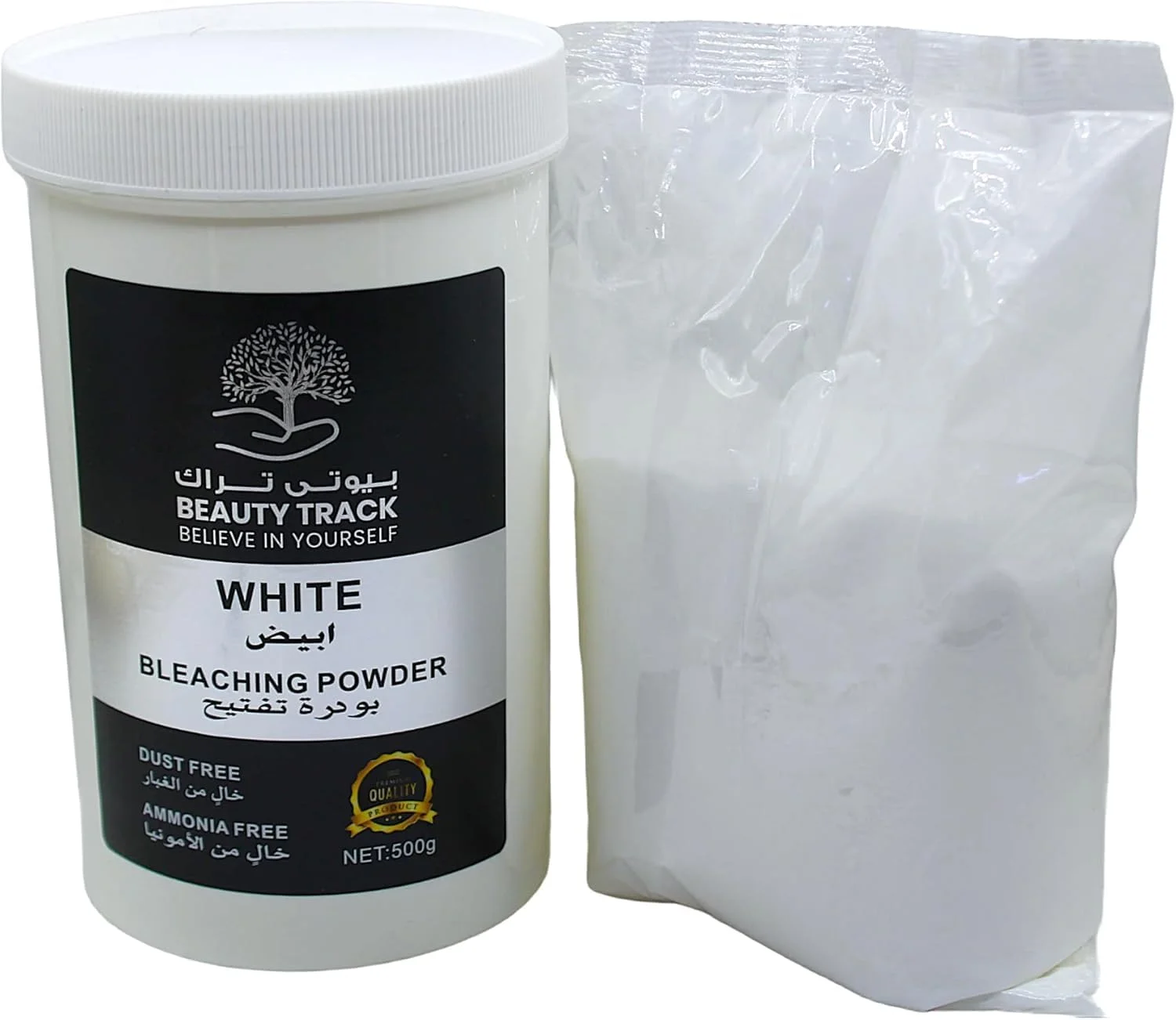 پودر دکلره آبی Beauty Track – روشن کننده مو بدون گرد و غبار و آمونیاک برای استفاده حرفه ای – پودر بلیچ مو با عملکرد سریع برای انواع مو – 500 گرم (سفید، 500 گرم) پودر دکلره آبی Beauty Track – روشن کننده مو بدون گرد و غبار و آمونیاک برای استفاده حرفه ای – پودر بلیچ مو با عملکرد سریع برای انواع مو – 500 گرم (سفید، 500 گرم)