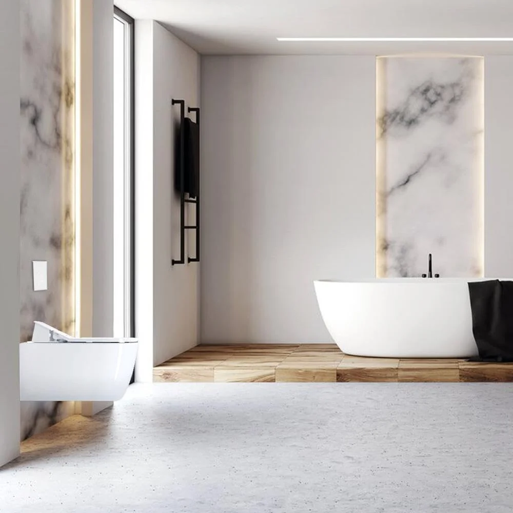 توالت فرنگی دیواری خود تمیز شونده هوشمند دوراویت مدل STARCK، طراحی شده توسط استارک، 57 سانتی متر (عمق) - سفید براق توالت فرنگی دیواری خود تمیز شونده هوشمند دوراویت مدل STARCK، طراحی شده توسط استارک، 57 سانتی متر (عمق) - سفید براق