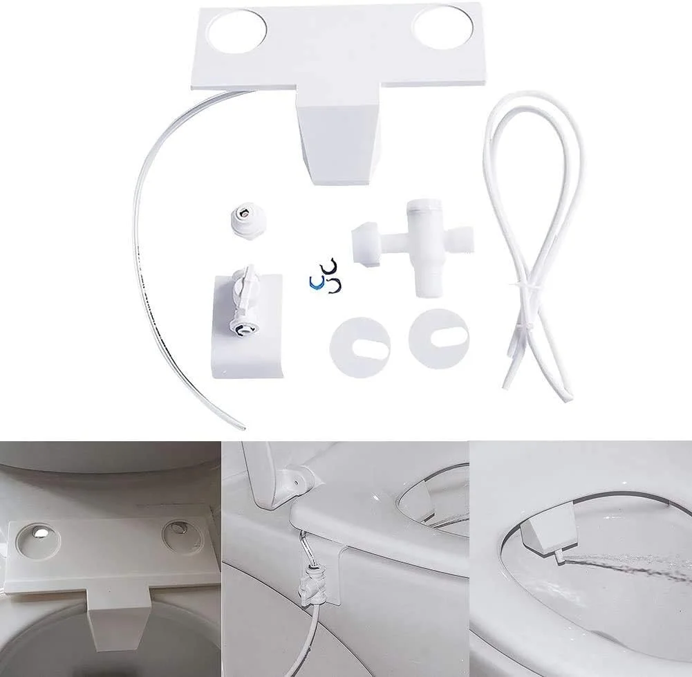 توالت فرنگی آکوتک با اسپری آب شیرین، غیر برقی، مکانیکی و خود تمیز شونده