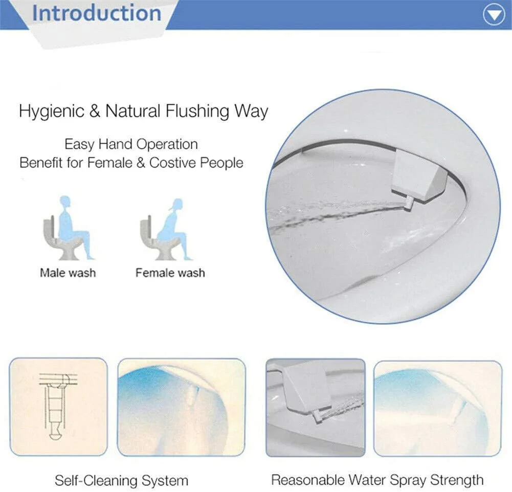 توالت فرنگی آکوتک با اسپری آب شیرین، غیر برقی، مکانیکی و خود تمیز شونده