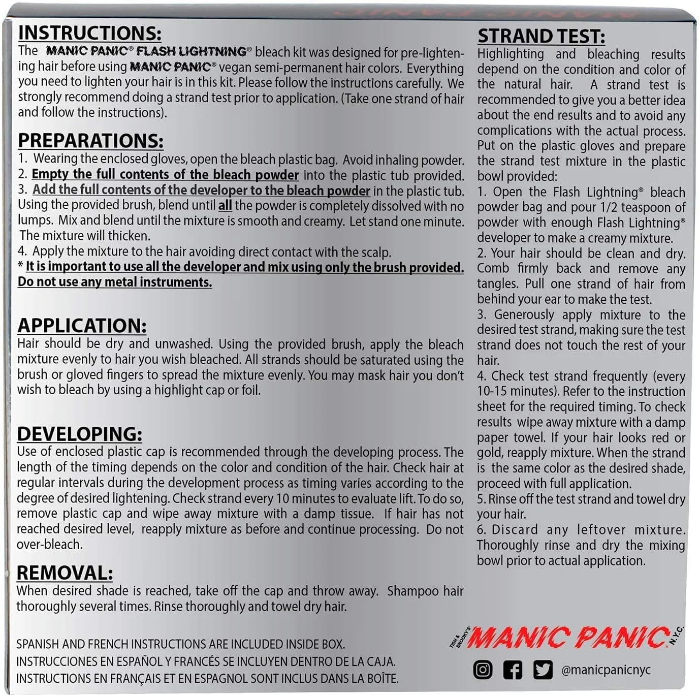 کیت روشن کننده مو منیک پانیک Amplified Flash Lightning، شامل کرم روشن کننده مو با حجم 40 کیت روشن کننده مو منیک پانیک Amplified Flash Lightning، شامل کرم روشن کننده مو با حجم 40