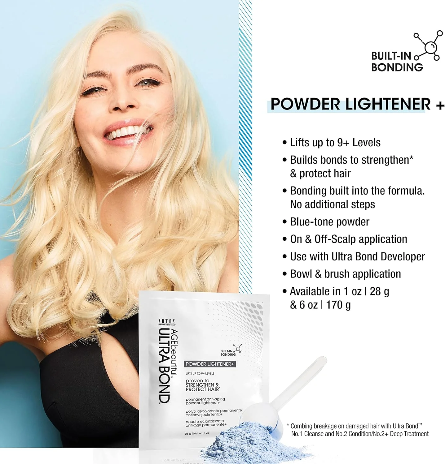 پودر روشن کننده فوق العاده قوی AGE beautiful Ultra Bond، حجم 30 میلی لیتر پودر روشن کننده فوق العاده قوی AGE beautiful Ultra Bond، حجم 30 میلی لیتر