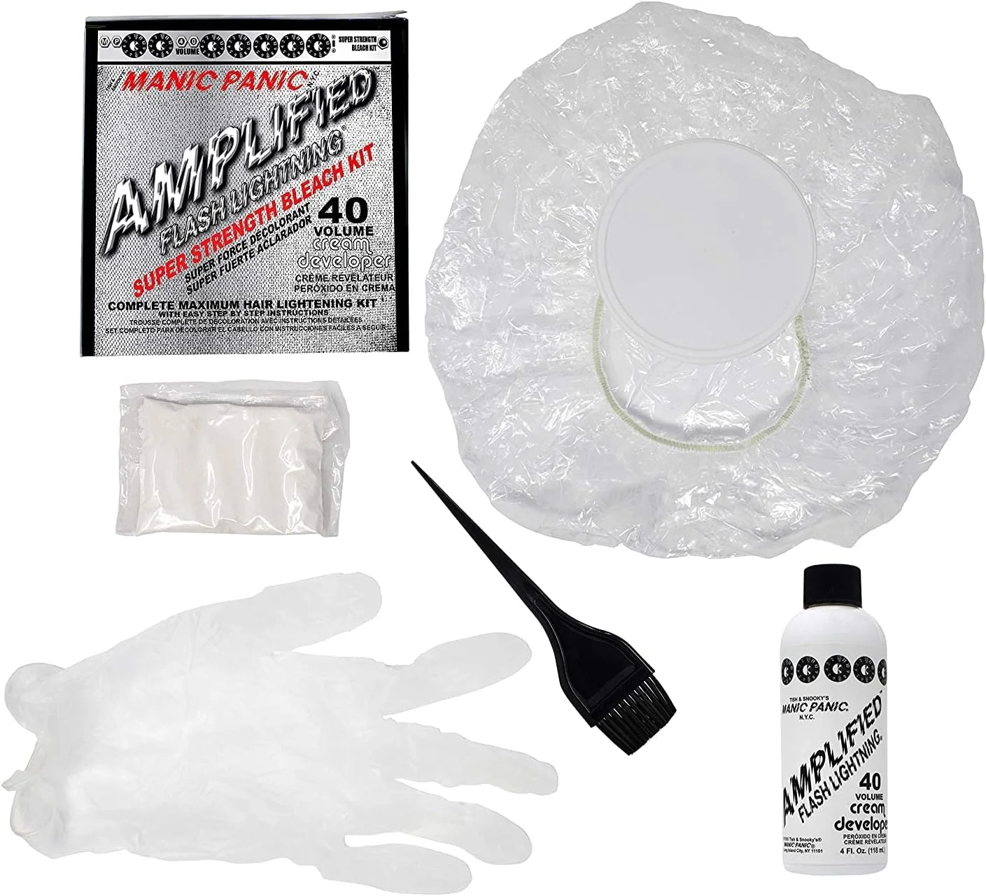 کیت روشن کننده مو منیک پانیک Amplified Flash Lightning، شامل کرم روشن کننده مو با حجم 40 کیت روشن کننده مو منیک پانیک Amplified Flash Lightning، شامل کرم روشن کننده مو با حجم 40