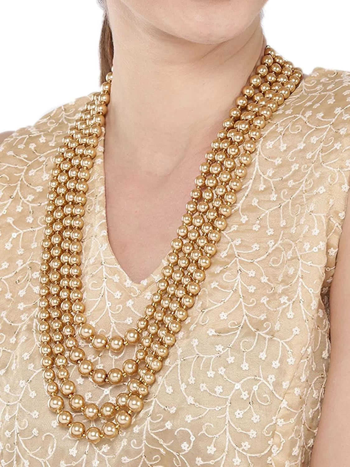 ست جواهرات زنانه ZAVERI PEARLS (طلایی) (ZPFK8696) ست جواهرات زنانه ZAVERI PEARLS (طلایی) (ZPFK8696)