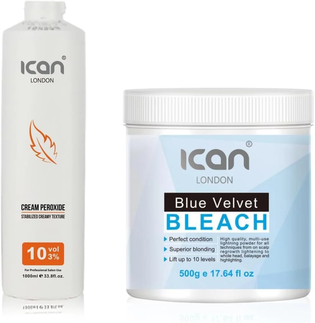 مجموعه پودر دکلره حرفه ای آیسان لندن، پراکسید 1000 میلی لیتر 10 حجمی 3%، پودر آبی مخملی 500 گرم مجموعه پودر دکلره حرفه ای آیسان لندن، پراکسید 1000 میلی لیتر 10 حجمی 3%، پودر آبی مخملی 500 گرم