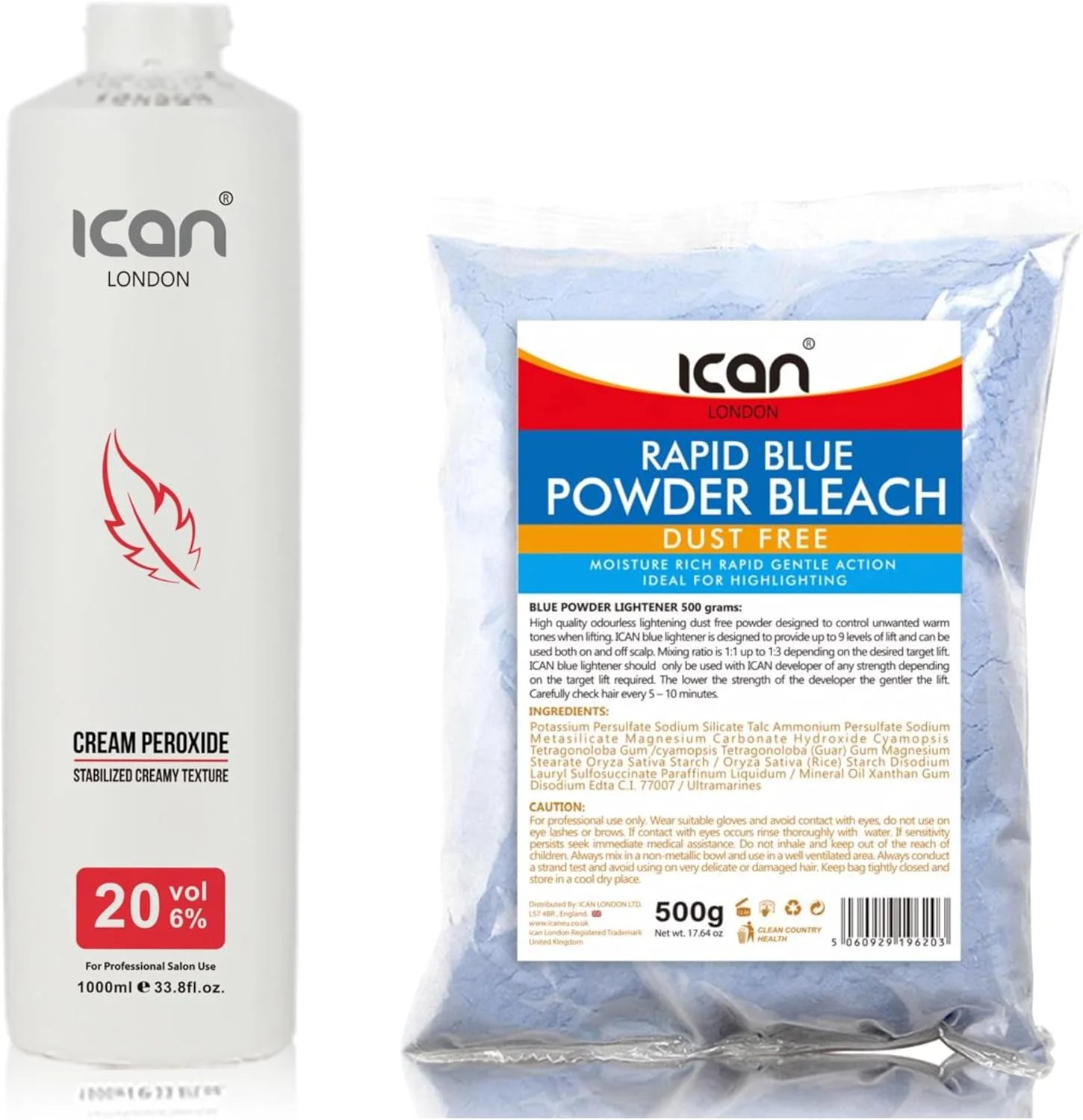 مجموعه ترکیبی اکسیدان کرمی حرفه ای 20 حجمی 6% یک لیتری آیکن لندن + پودر دکلره آبی سریع 500 گرمی مجموعه ترکیبی اکسیدان کرمی حرفه ای 20 حجمی 6% یک لیتری آیکن لندن + پودر دکلره آبی سریع 500 گرمی