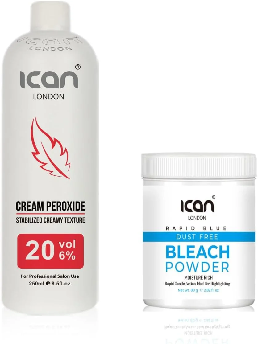 مجموعه کرم حرفه ای ICAN LONDON + پودر دکلره آبی سریع (250 میلی لیتر) مجموعه کرم حرفه ای ICAN LONDON + پودر دکلره آبی سریع (250 میلی لیتر)