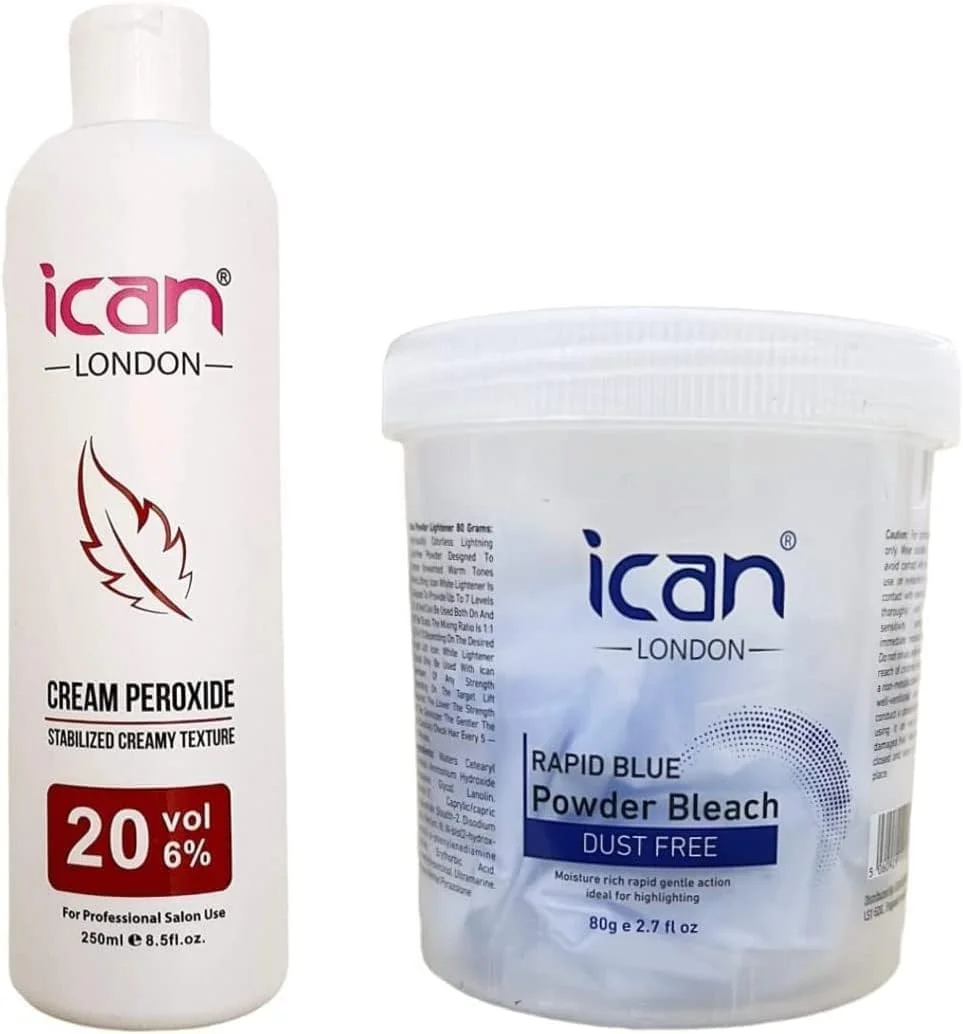 مجموعه کرم حرفه ای ICAN LONDON + پودر دکلره آبی سریع (250 میلی لیتر)