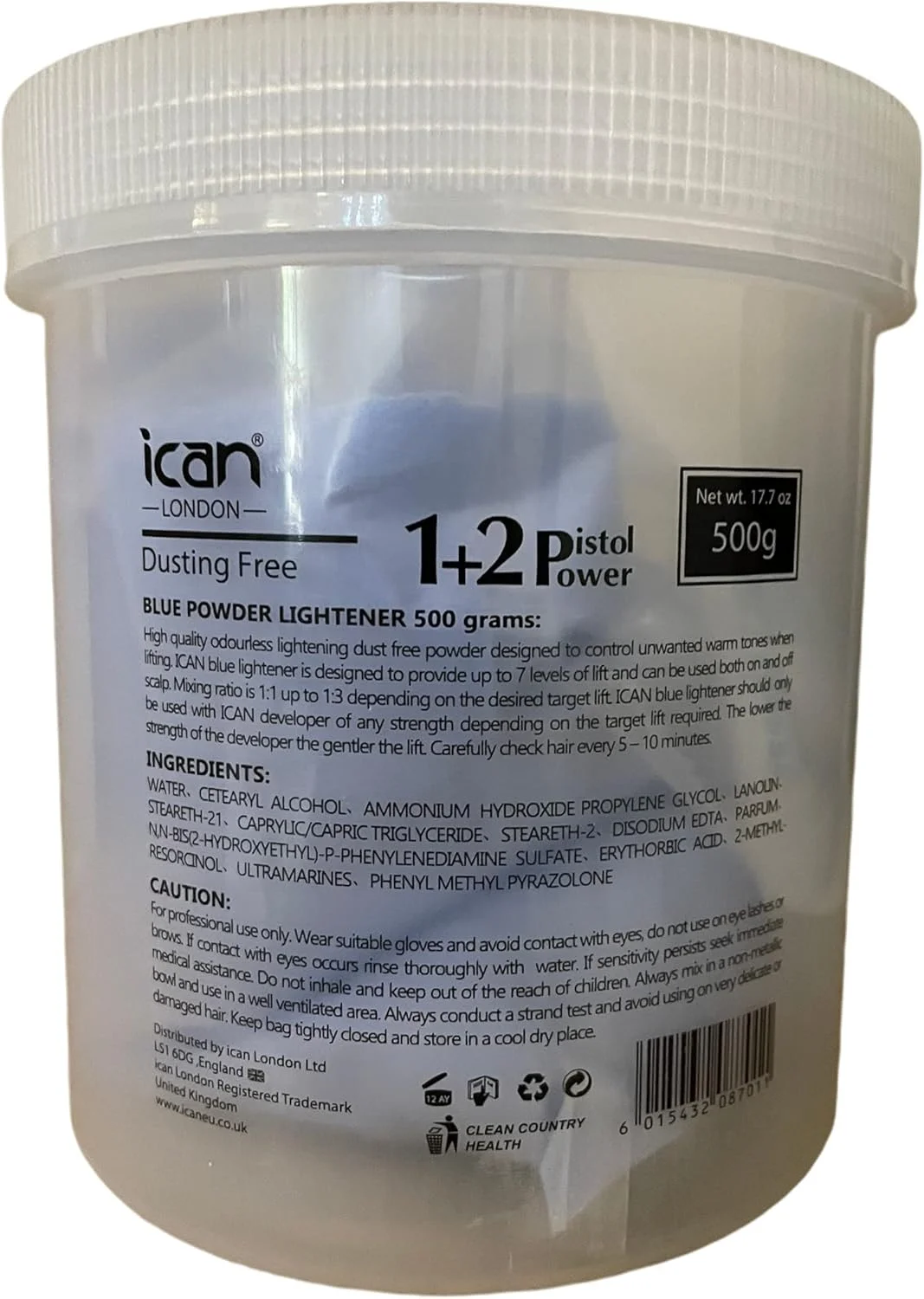 پودر دکلره آبی سریع و بدون غبار آیکن لندن 500 گرم