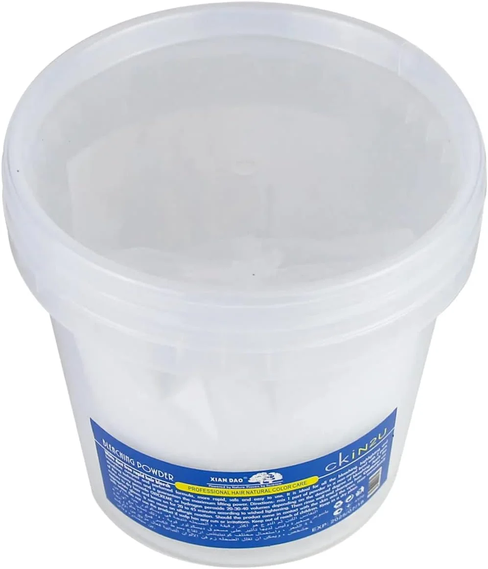 پودر دکلره مو ویا بدون آمونیاک، پودر دکلره سریع مو مناسب برای استفاده در سالن، 450 گرم (آبی)