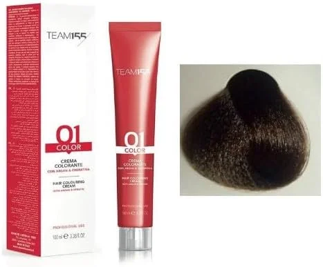 رنگ مو تیـم 155 حاوی کراتین و روغن آرگان، نسکافه ای تیره 8MG، 100 میلی لیتر رنگ مو تیـم 155 حاوی کراتین و روغن آرگان، نسکافه ای تیره 8MG، 100 میلی لیتر