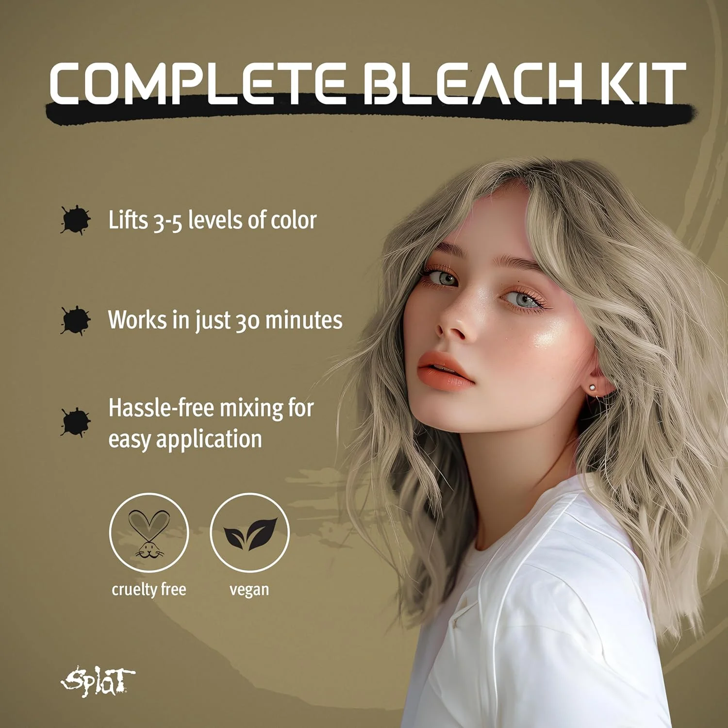 سفید کننده مو اسپلَت نال، روشن کننده سفید کننده مو اسپلَت نال، روشن کننده