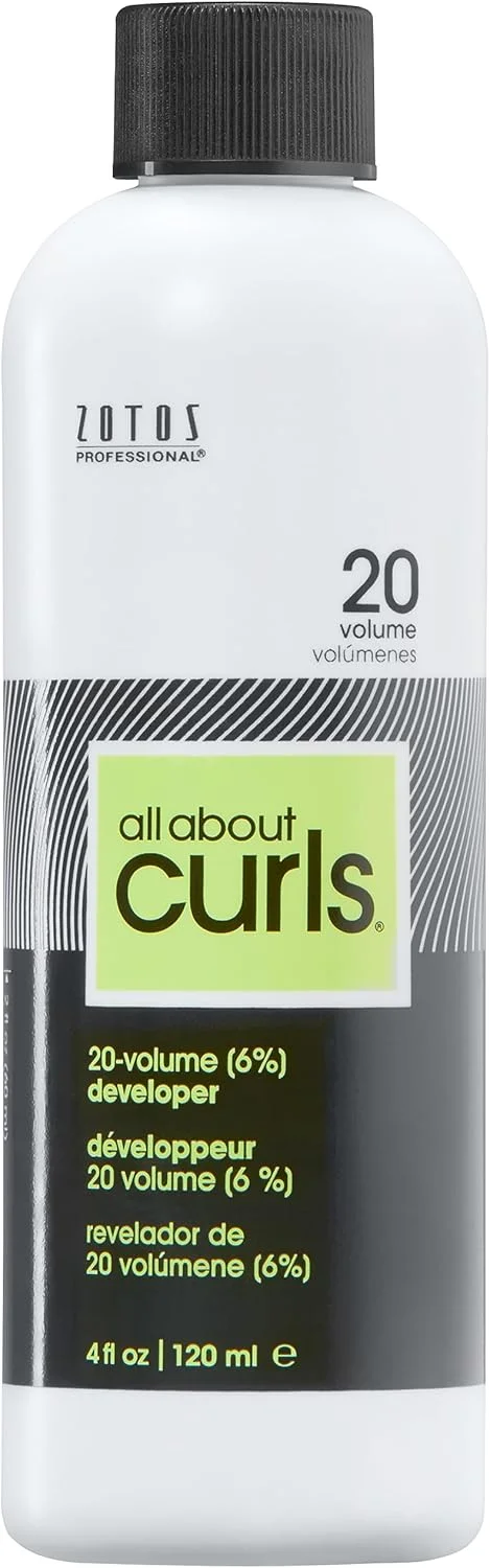 اکسیدان 20 حجمی All About Curls برای رنگ کردن مو و رنگ ماندگار، 118 میلی لیتر