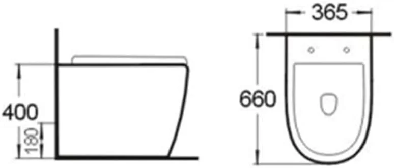 توالت فرنگی مشکی مات ایستاده NOURK OCEANA | طول 660 x عرض 365 x ارتفاع 400 میلی متر | توالت سرامیکی P Trap | درب و نشیمنگاه UF | کاسه توالت فرنگی مخزن دار مناسب سرویس بهداشتی حمام