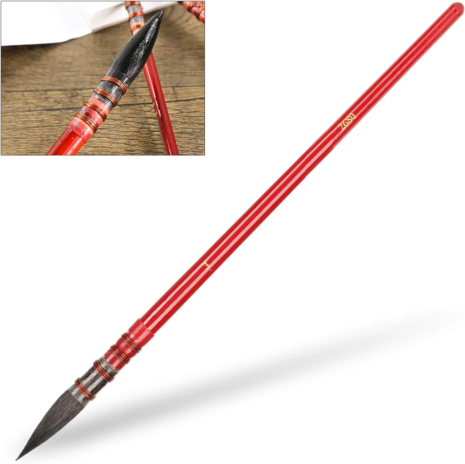 قلم موهای آبرنگ سنجاب حرفه ای - مراقبت از هتریست برای هنرهای تجسمی، تصویرسازی و نقاشی گواش (3 سایز) قلم موهای آبرنگ سنجاب حرفه ای - مراقبت از هتریست برای هنرهای تجسمی، تصویرسازی و نقاشی گواش (3 سایز)