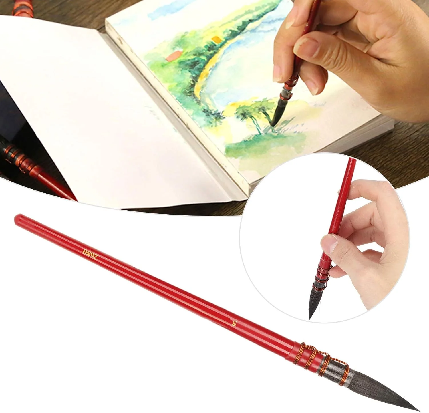 قلم مو آبرنگ حرفه ای سنجاب - مراقبت از هنرهای تجسمی، تصویرسازی و نقاشی گواش (نوع 5 (8.3 X 8.3 X 3.5 اینچ)) قلم مو آبرنگ حرفه ای سنجاب - مراقبت از هنرهای تجسمی، تصویرسازی و نقاشی گواش (نوع 5 (8.3 X 8.3 X 3.5 اینچ))