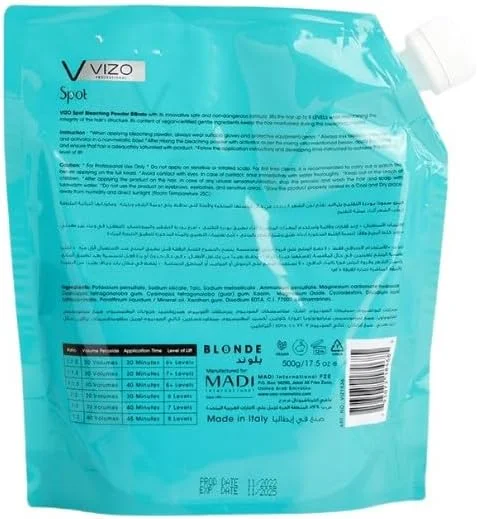 پودر دکلره حرفه ای مو، 500 گرم، روشن کننده تا 8 درجه، فرمول بدون گرد و غبار، ساخت ایتالیا پودر دکلره حرفه ای مو، 500 گرم، روشن کننده تا 8 درجه، فرمول بدون گرد و غبار، ساخت ایتالیا