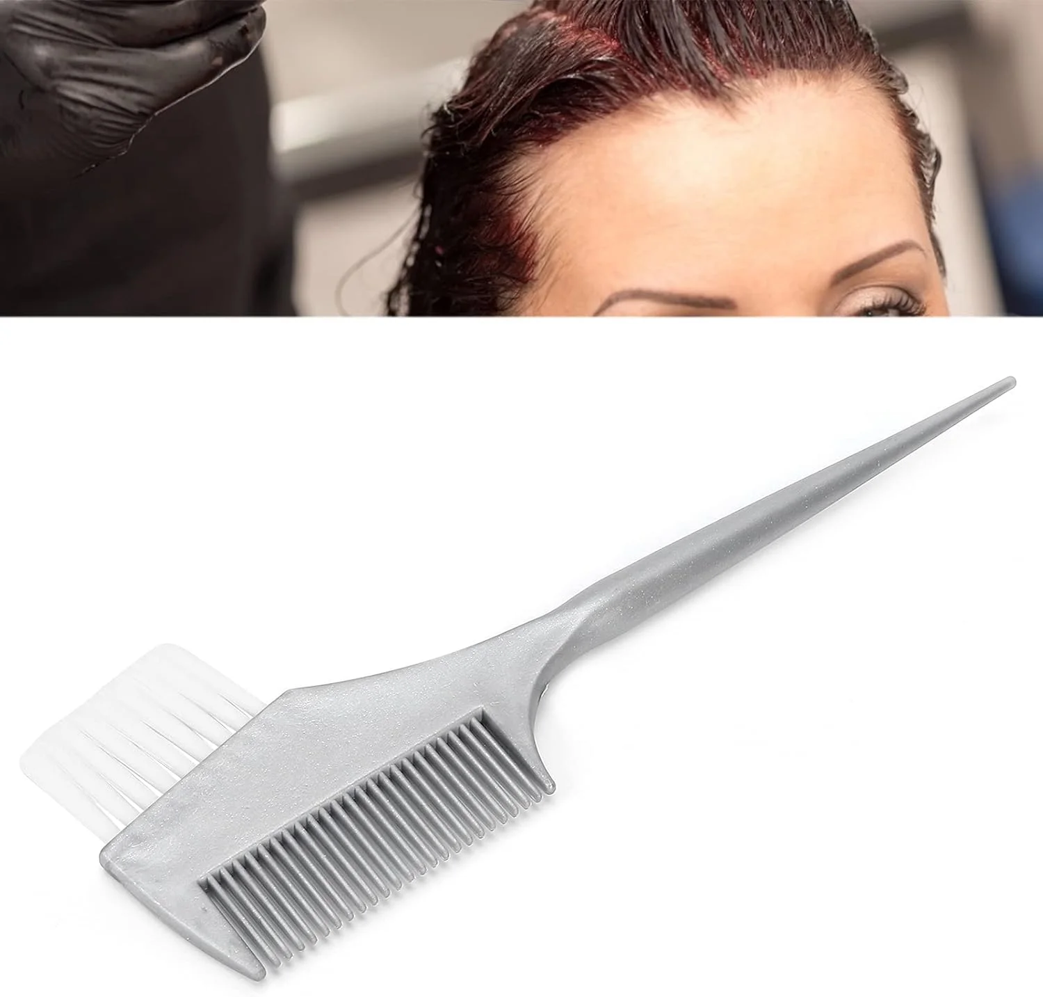 صفحات رنگ آمیزی موی حرفه ای با طراحی ارگونومیک برای دکلره و رنگ کردن مو در خانه و سالن، رنگ موی پلاستیکی (سفید خاکستری) صفحات رنگ آمیزی موی حرفه ای با طراحی ارگونومیک برای دکلره و رنگ کردن مو در خانه و سالن، رنگ موی پلاستیکی (سفید خاکستری)