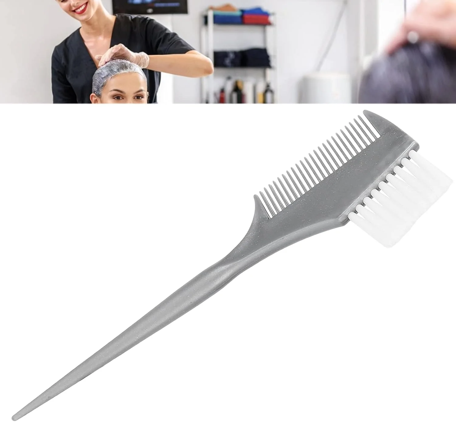 صفحات رنگ آمیزی موی حرفه ای با طراحی ارگونومیک برای دکلره و رنگ کردن مو در خانه و سالن، رنگ موی پلاستیکی (سفید خاکستری) صفحات رنگ آمیزی موی حرفه ای با طراحی ارگونومیک برای دکلره و رنگ کردن مو در خانه و سالن، رنگ موی پلاستیکی (سفید خاکستری)