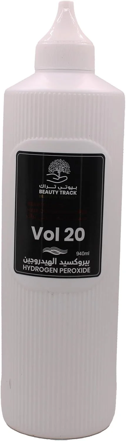 محلول اکسیدان مو Beauty Track، رنگ موی رویایی خود را با محلول پراکسید هیدروژن Beauty Track ایجاد کنید - مناسب برای نتایج با کیفیت سالن، ولوم 20، 940 میلی لیتر