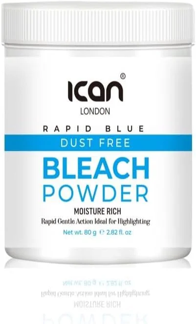 پودر دکلره آبی سریع iCan London با فرمول حرفه ای سالنی، 80 گرم پودر دکلره آبی سریع iCan London با فرمول حرفه ای سالنی، 80 گرم