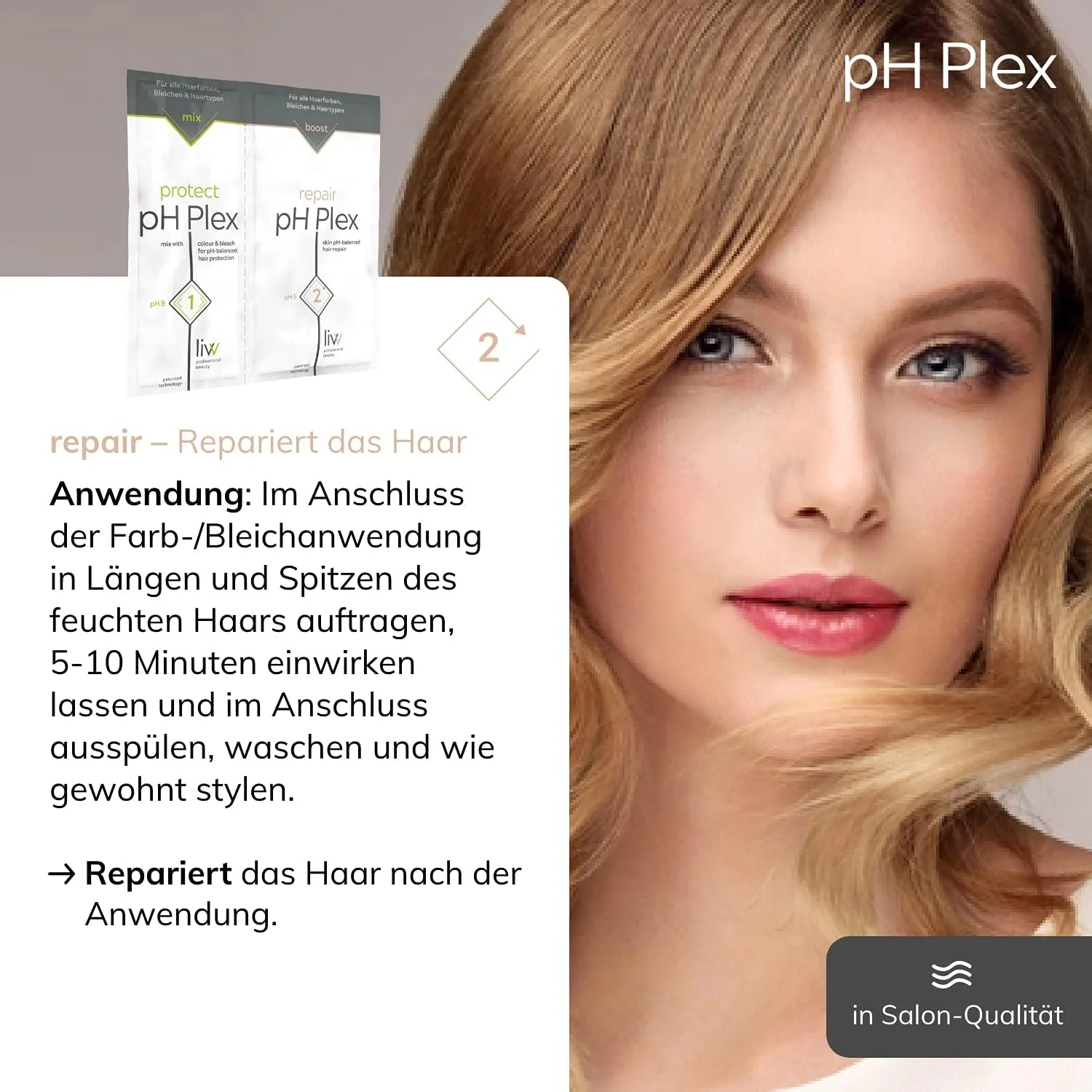 کیت محافظت و ترمیم مو LIW Ph Plex 1 و 2 - محافظت از مو در طول رنگ کردن/دکلره کردن - موهای آسیب دیده - مناسب برای انواع مو کیت محافظت و ترمیم مو LIW Ph Plex 1 و 2 - محافظت از مو در طول رنگ کردن/دکلره کردن - موهای آسیب دیده - مناسب برای انواع مو