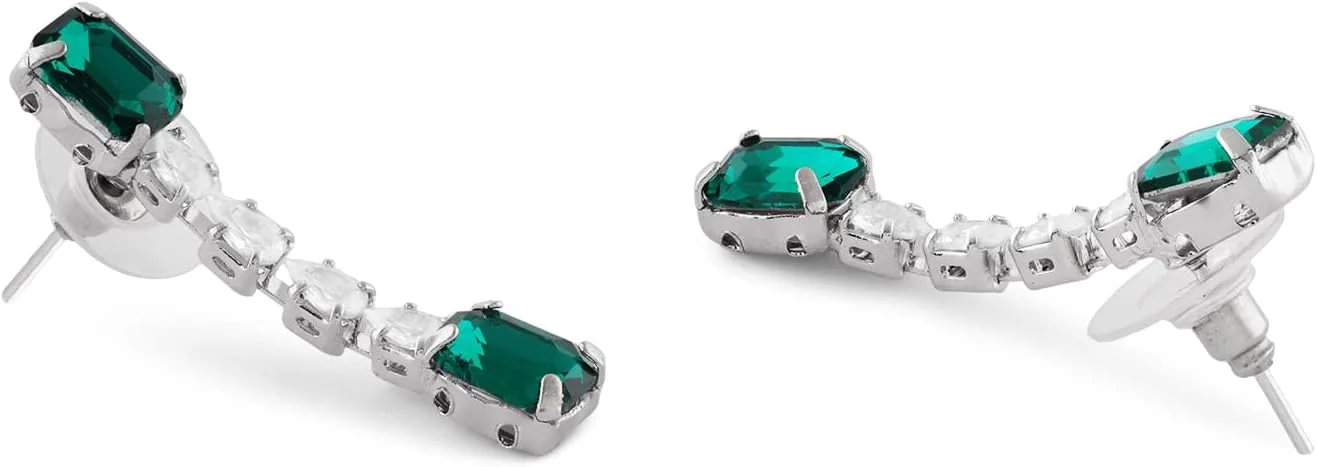 زیوری پرلز، ست گردنبند و گوشواره زنانه سبز رنگ با نگین های درخشان، مناسب مهمانی و مجالس - ZPFK17643 زیوری پرلز، ست گردنبند و گوشواره زنانه سبز رنگ با نگین های درخشان، مناسب مهمانی و مجالس - ZPFK17643