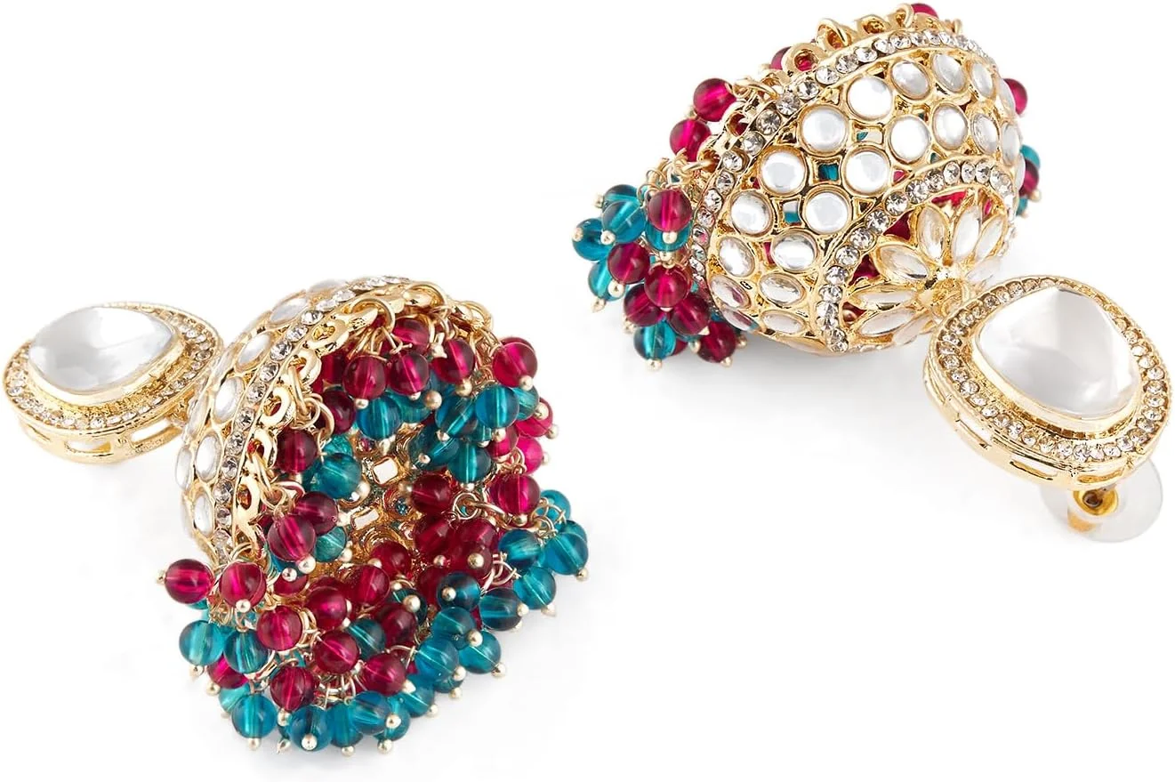 زاوِری پرلز ست گردنبند و گوشواره مجلسی زنانه با مهره های خوشه ای چند رشته ای صورتی و سبز و الماس های اتریشی درخشان - ZPFK18194 زاوِری پرلز ست گردنبند و گوشواره مجلسی زنانه با مهره های خوشه ای چند رشته ای صورتی و سبز و الماس های اتریشی درخشان - ZPFK18194