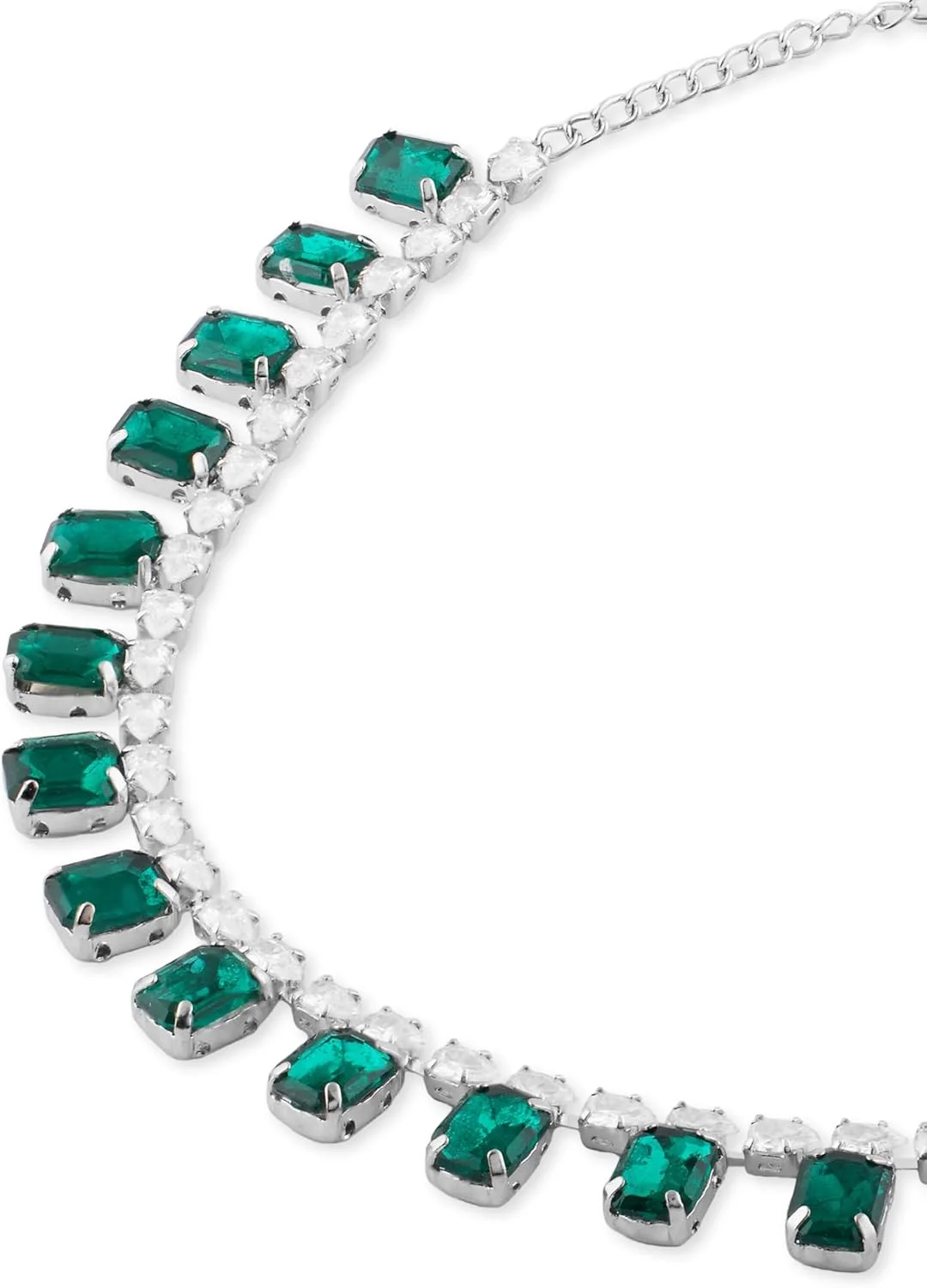 زیوری پرلز، ست گردنبند و گوشواره زنانه سبز رنگ با نگین های درخشان، مناسب مهمانی و مجالس - ZPFK17643 زیوری پرلز، ست گردنبند و گوشواره زنانه سبز رنگ با نگین های درخشان، مناسب مهمانی و مجالس - ZPFK17643