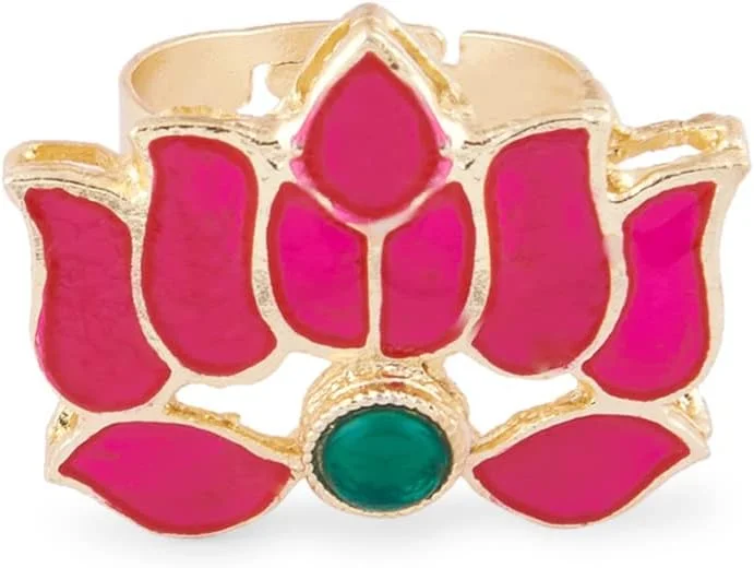 زیوری پرلز ست گردنبند بلند، گوشواره و انگشتر زنانه با طراحی میناکاری لوتوس سبز و صورتی - ZPFK14812 زیوری پرلز ست گردنبند بلند، گوشواره و انگشتر زنانه با طراحی میناکاری لوتوس سبز و صورتی - ZPFK14812