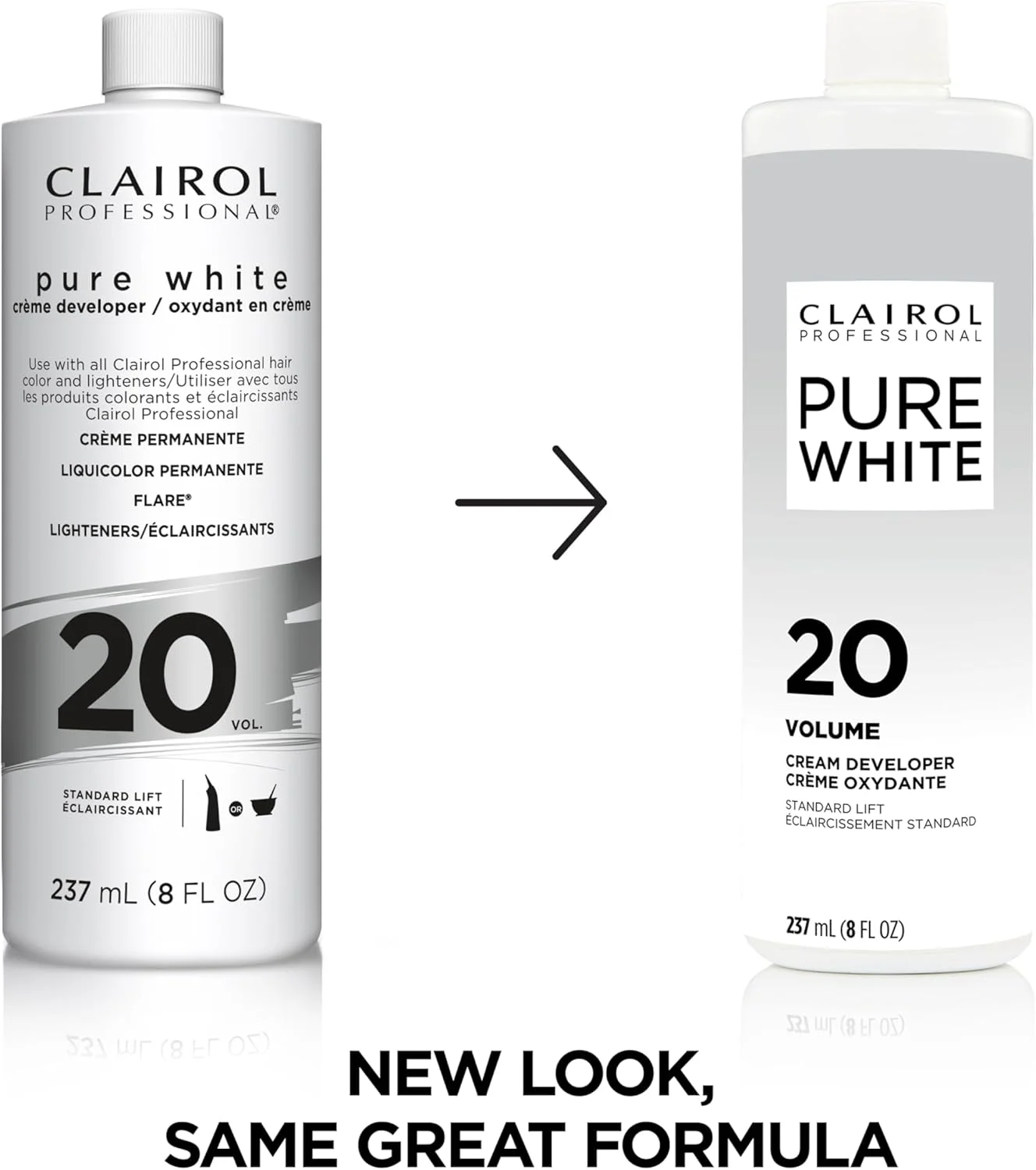 اکسیدان کرمی 20 حجمی کلایروکساید پیور وایت کلیرول پروفشنال، 236 میلی لیتر (تک بسته)