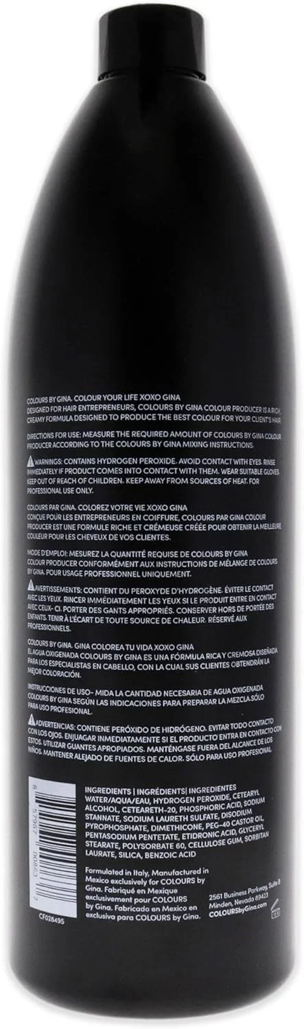 اکسیدان مو 40 حجمی کرمی Colours By Gina Producers مناسب برای بانوان و آقایان - 1000 میلی لیتر