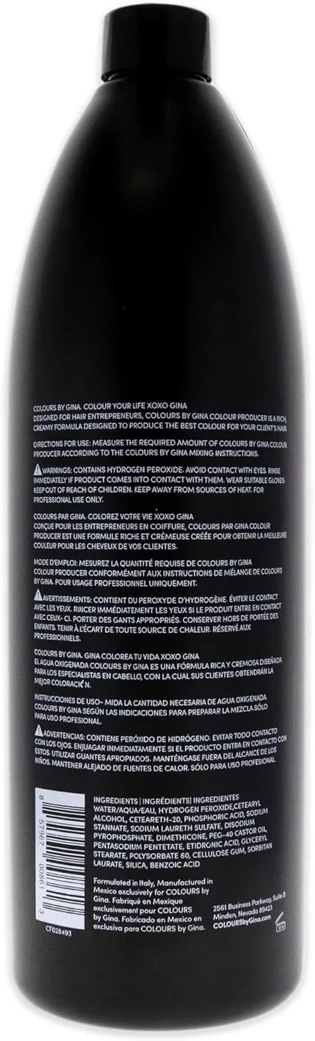 اکسیدان مو 20 حجمی Colours By Gina Colour Producers کرمی 1000 میل