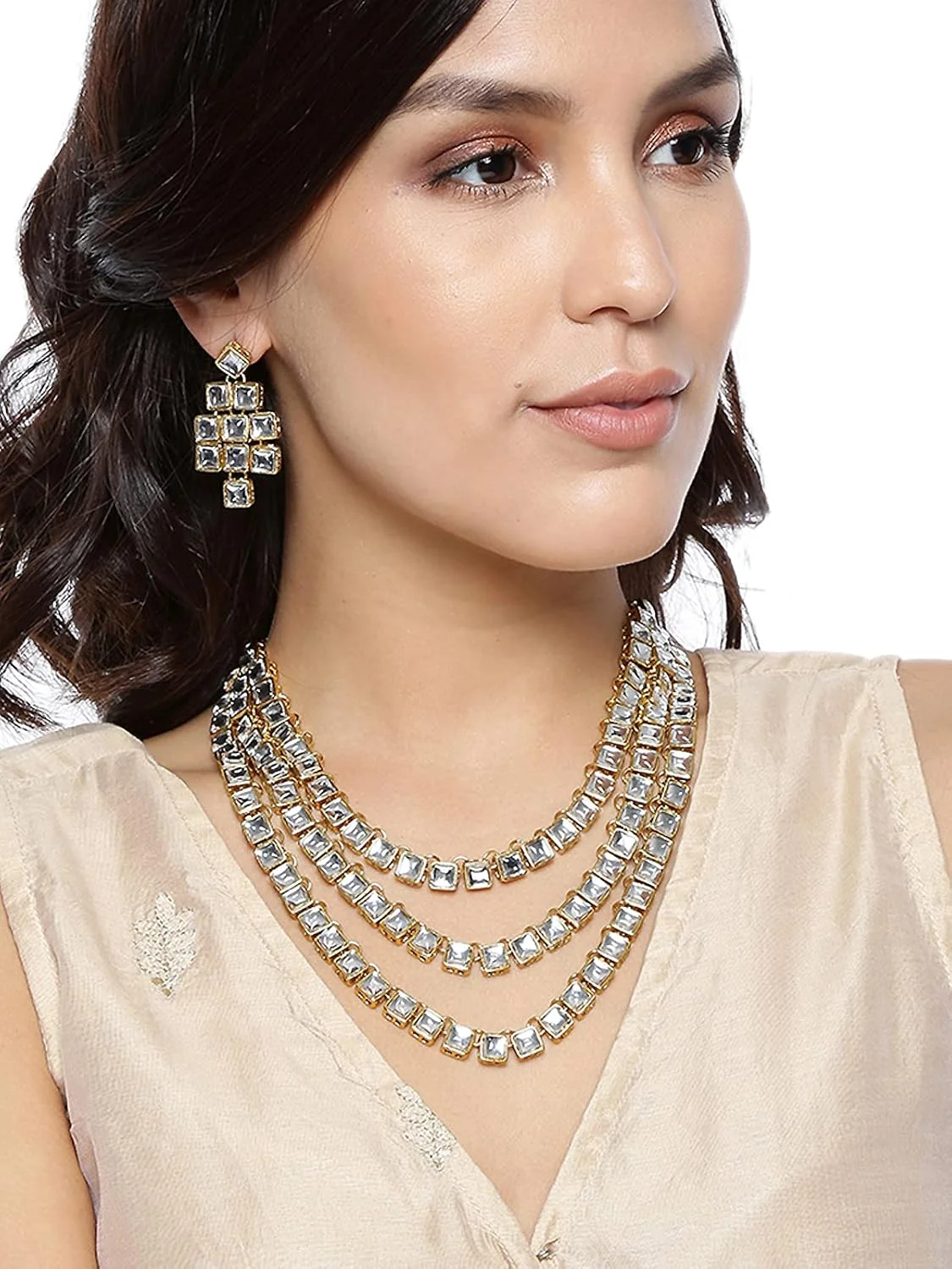 ست جواهرات زنانه ZAVERI PEARLS (طلایی) (ZPFK9007)