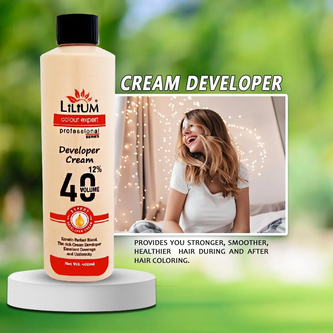 اکسیدان لیلیوم 12% 40 VOL کرمی 500 میلی لیتر، بسته 2 عددی